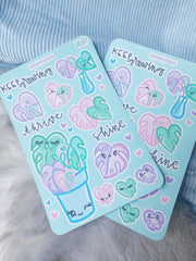 D037 - Keep Growing Monsteras Sticker Sheet